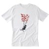 Kid Girl Swing Bird Freedom Balloon Banksy Street Art T-Shirt PU27