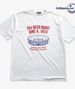 Retro 10 Cent Beer Night Cleveland Baseball T-Shirt AA