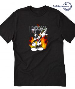 Kiss Mickey Mouse Band Black T-Shirt ZA