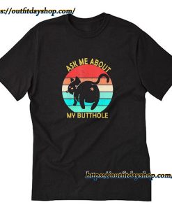 Cat Kitten Tee Ask Me About My Butthole T-Shirt ZA