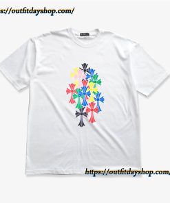 Chrome Hearts Multi Color Cross Cemetery T-Shirt ZA