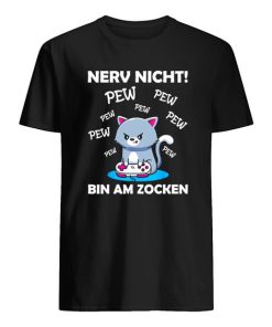 Gamer Saying Gaming Cat Gaming Headset Gamer Nerd Shirt ZA