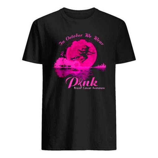 Guitar Lake In Octoaber We Wear Pink Breast Cancer Awareness T-Shirt ZA