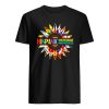 Hispanic Heritage Month Latino Countries Flags Sunflower T-Shirt ZA