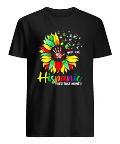 Hispanic Heritage Month Woman Latino Countries Flag T-Shirt ZA