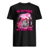 In October We Wear Pink Cat Witches Breast T-Shirt ZA