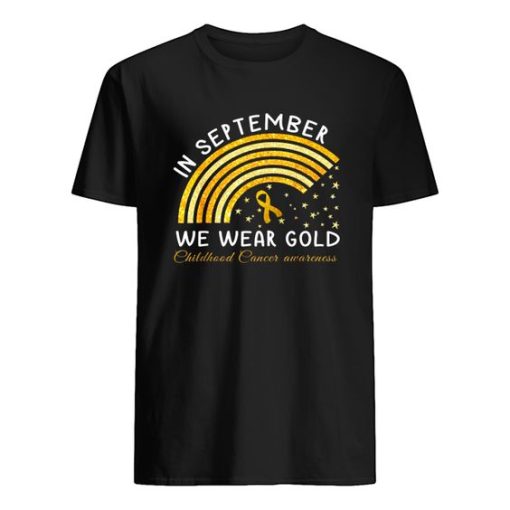 In September We Wear Gold Shirt Childhood Cancer Awareness T-Shirt ZA