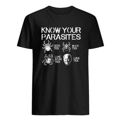 Know Your Parasites Tick Biden (on back) T-Shirt ZA