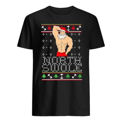 North Swole Ugly Christmas Sweater Sexy Santa Meme shirt ZA