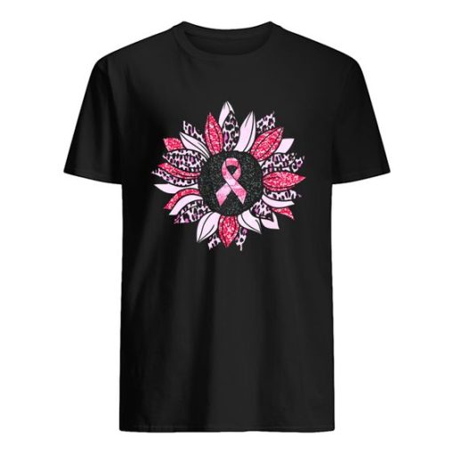 Sunflower Pink Breast Cancer Awareness Women Warrior T-Shirt ZA