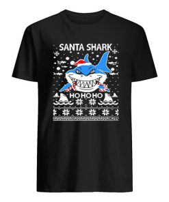 Ugly Christmas Sweater Santa Shark Ho Ho Ho shirt ZA