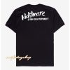 A Nightmare On Elm Street Freddy Black & White T-Shirt BACK ZA