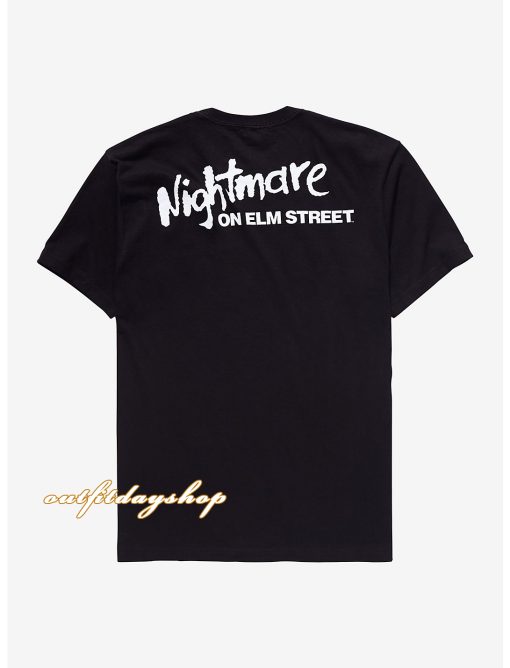 A Nightmare On Elm Street Freddy Black & White T-Shirt BACK ZA