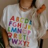 ABC I Love You Alphabet Love Graphic Tee for Women or Men Shirt ZA