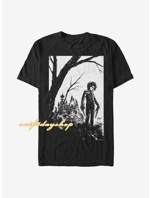 Edward Scissorhands Black And White Cover T-Shirt ZA