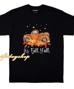 It's Fall Y'all Plaid Pumpkin T-Shirt ZA