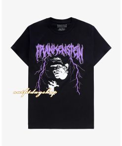 Universal Monsters Frankenstein Monster Metal T-Shirt ZA