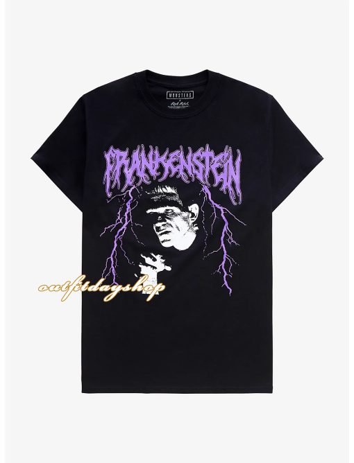 Universal Monsters Frankenstein Monster Metal T-Shirt ZA