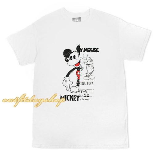 Men's Mickey Mouse Vintage Half and Half Design T-Shirt ZA