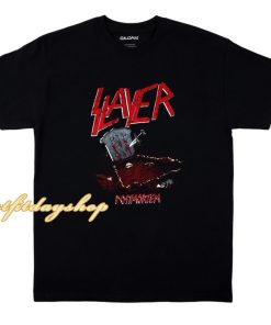 SLAYER POST MORTEM'86 THRASH METAL BAND REIGN IN BLOOD BLACK T-SHIRT ZA