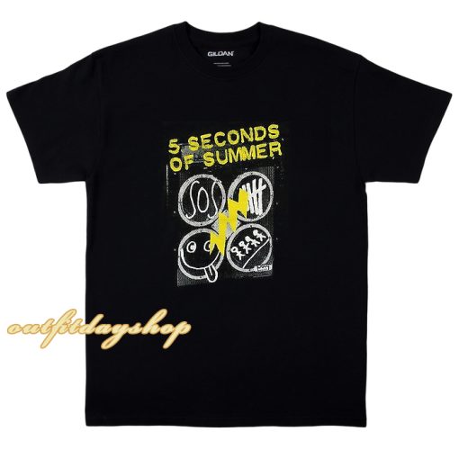 5 Seconds Of Summer Amp Black T Shirt ZA