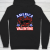 America is My Valentine Proud American Heart USA Hoodie ZA