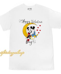 Mickey Mouse And Minnie Mouse Happy Valentines Day Valentine's Day Shirt T-Shirt ZA