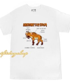 Zoo Animal Anatomy of a Hyena T-Shirt ZA