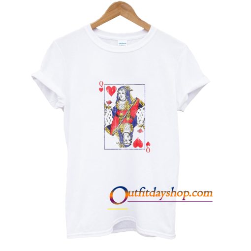 Distressed Queen Of Hearts T Shirt ZA