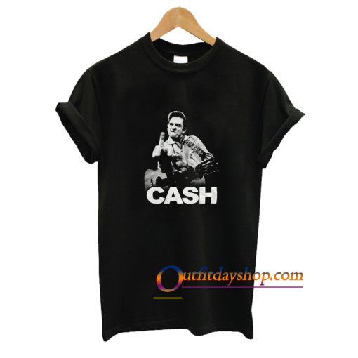 Johnny Cash Men’s The Bird Slim Fit T-Shirt ZA