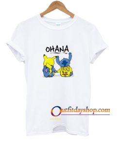 Ohana Pikachu and Stitch T-Shirt ZA