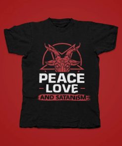 Satanism Peace Love Baphomet Shirt Unisex ZA