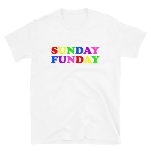 Sunday Funday Rainbow Short-Sleeve Unisex T-Shirt ZA