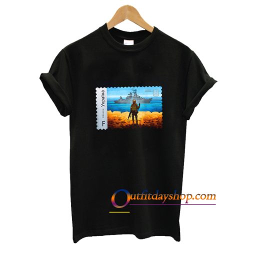 Ukraine Postage Stamp Flag 2022 Unisex T-Shirt ZA