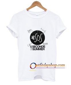 Unisex Premium 5 Seconds Of Summer Logo And Signature Tshirt ZA