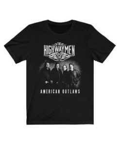 Live The Highwaymen American Outlaws Band 35 Years Ann NAiversary Gift For Fans And Lovers T-Shirt ZA
