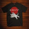 Vintage Japanese Cat Kawaii Anime T-Shirt ZA