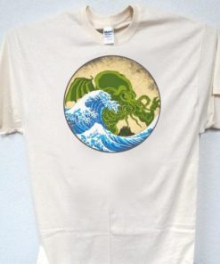 CTHULHU Japanese Block Art T-Shirt ZA