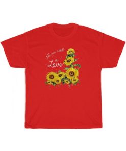 The Christmas All You Need Is Love Sunflower T-Shirt ZA