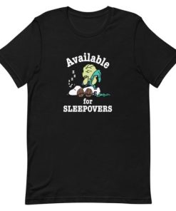 Available For Sleepovers Peanuts Short-Sleeve Unisex T-Shirt ZA