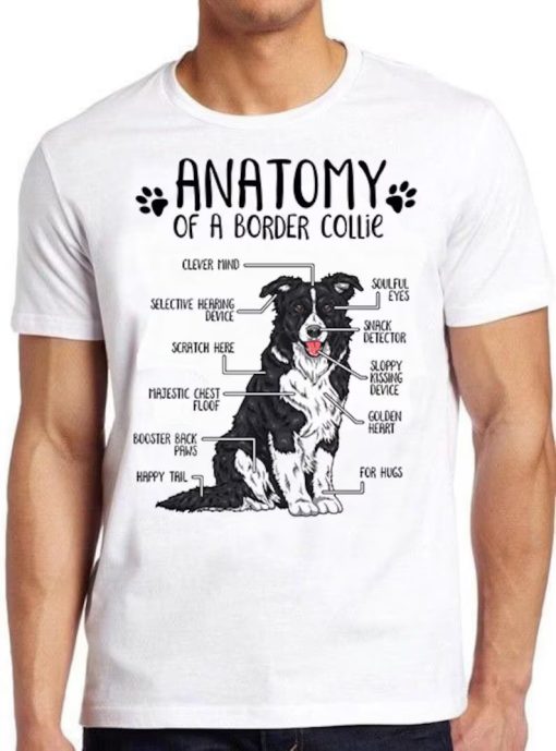 Anatomy Of Border Collie T Shirt ZA