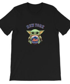 Baby Yoda hug New York Mets Short-Sleeve Unisex T-Shirt ZA