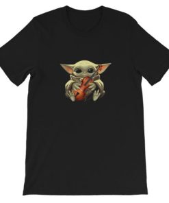 Baby Yoda hug Violin Short-Sleeve Unisex T-Shirt ZA