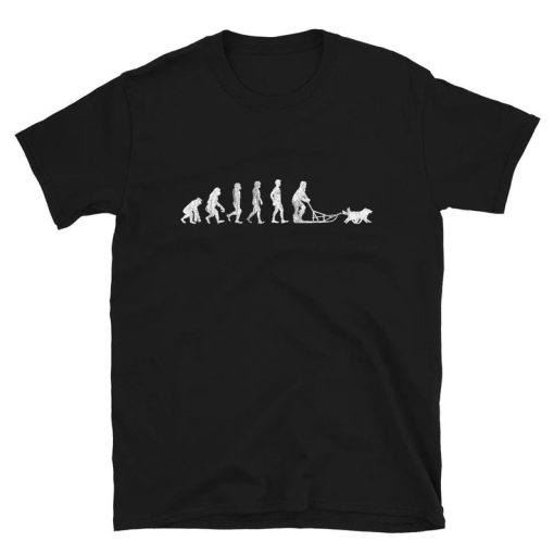 Evolution Dog Sled Gift T-Shirt ZA