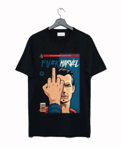 Fuck Marvel Superman Black T-Shirt ZA