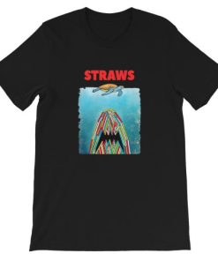 Sea Turtles Straws Short-Sleeve Unisex T-Shirt ZA