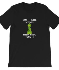 The Grinch Rock Paper Scissors Throat Punch I Win Short-Sleeve Unisex T-Shirt ZA