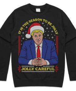 Boris Johnson It Is The Season To Be Jolly Careful Christmas Sweater ZA