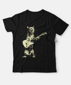 Cat Playing Guitar T-Shirt ZA