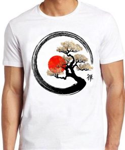 Enso Circle Bonsai Tree Cool Japanese Cult Music Movie Meme Funny Gift Tee T Shirt ZA